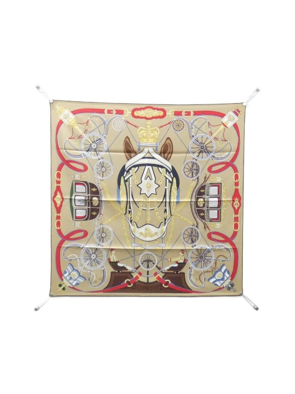 Hermes Stately Wheels Carre Scarf